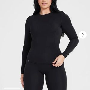 NWT Oner Active MELLOW SOFT LONG SLEEVE TOP Black XS